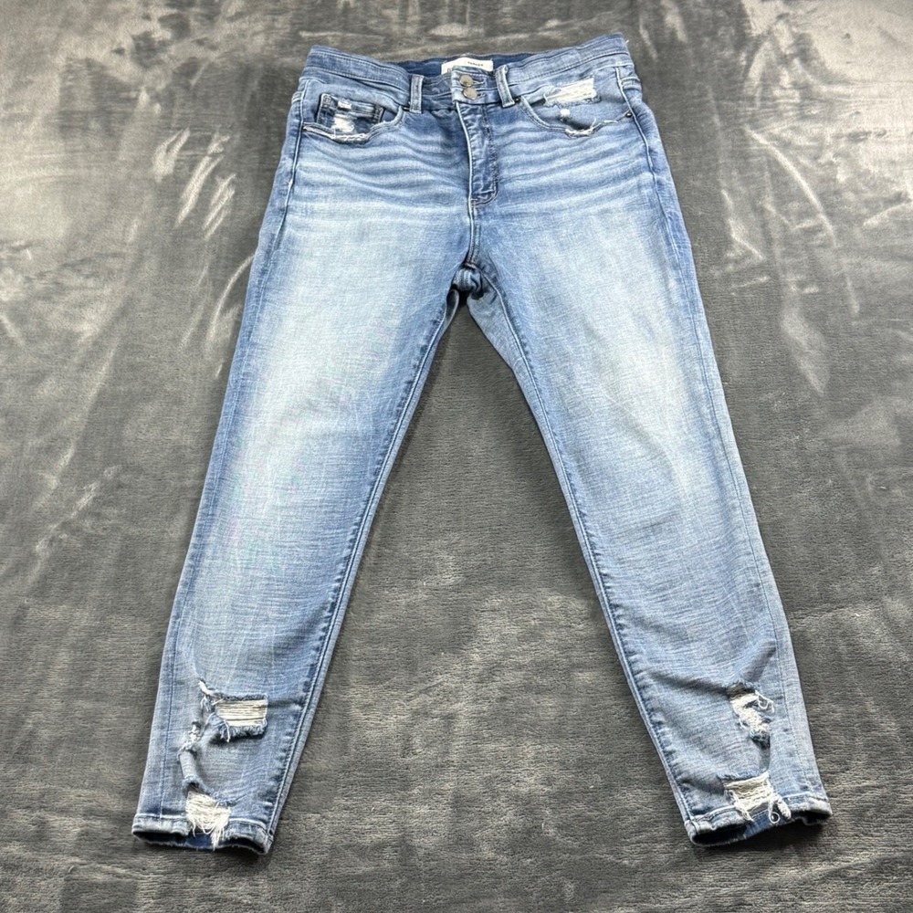 BKE Parker High Rise Ankle Skinny Distressed Jeans Light Wash Size‎ 28